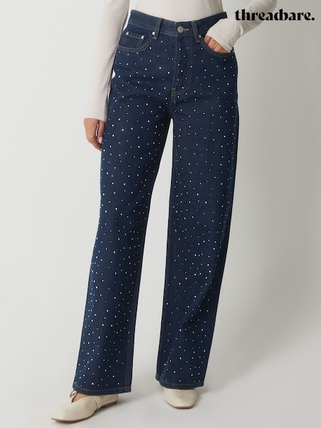 Threadbare Embellished Baggy Wide Leg Jeans (G10091) | 70 €