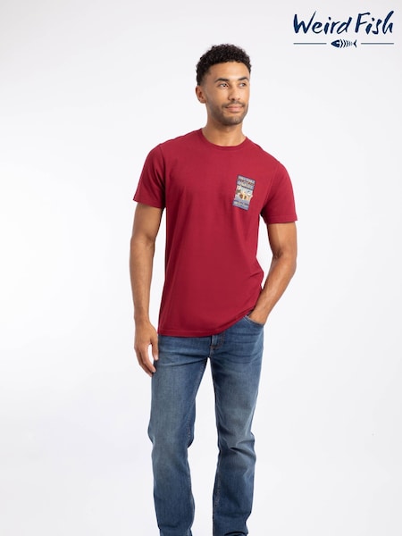 Weird Fish Red Only Fowls and Hawkses Back Print Artist T-Shirt (G10184) | €40