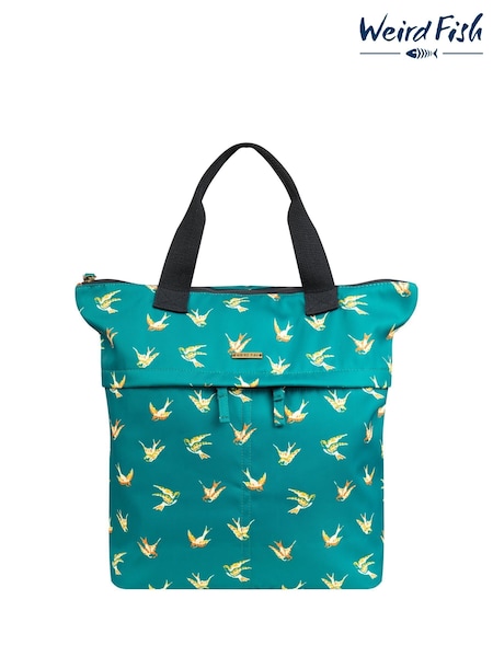 Weird Fish Blue Ekora Printed Polyester Backpack (G10189) | R$ 445