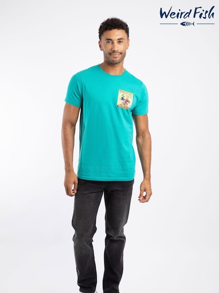 Weird Fish Green Flewmours Back Print Artist T-Shirt (G10192) | 139 QAR