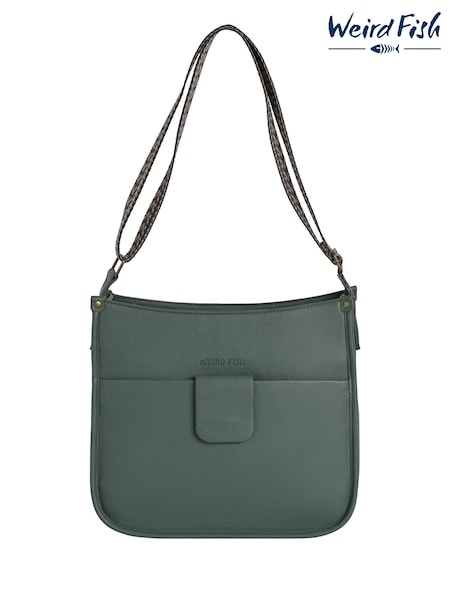 Weird Fish Green Javana Cross Body Saddle Bag (G10193) | €60