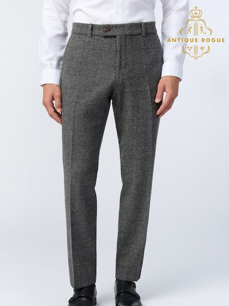Antique Rogue Grey Jace Tweed Trousers (G10304) | €119