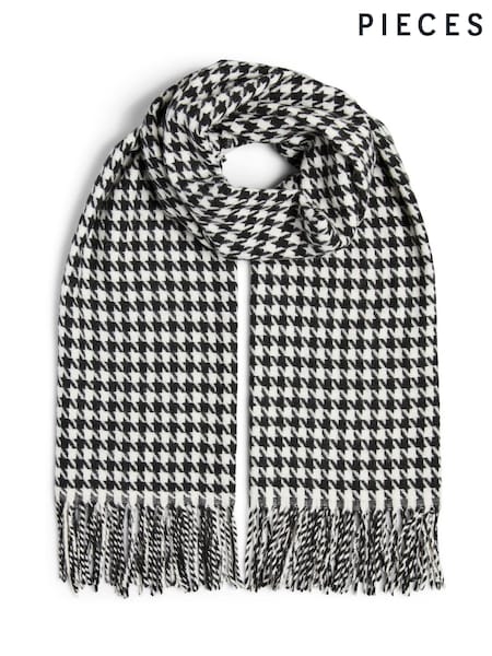 Pieces Black Wool Scarf (G10313) | 124 QAR