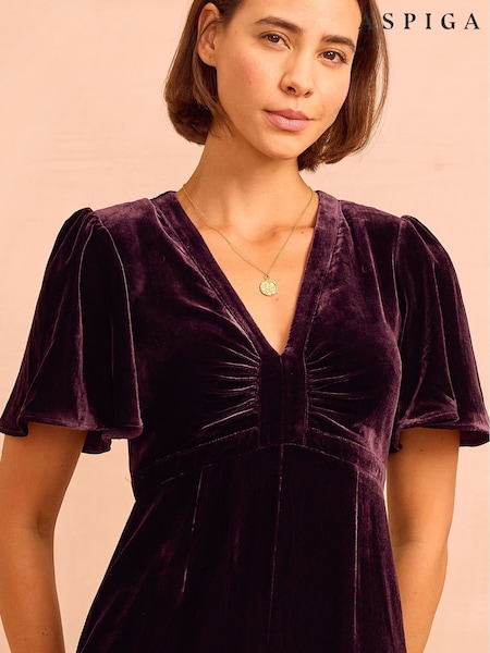 Aspiga Anais Velvet V-Neck Jumpsuit (G10350) | 368 €