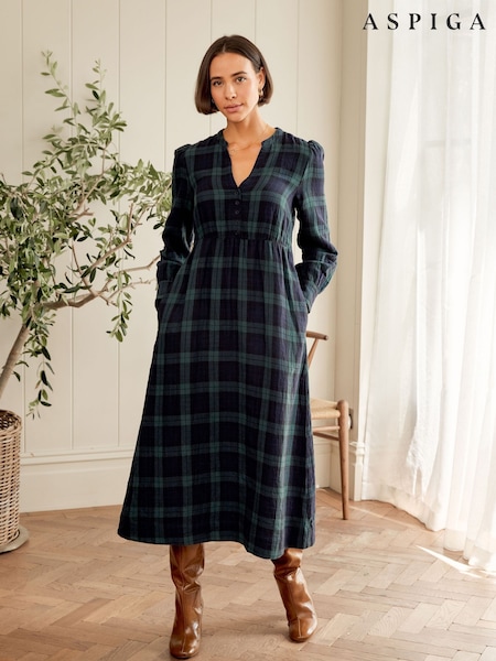 Aspiga Harper Checked Double Cloth Cotton Dress (G10359) | 265 €