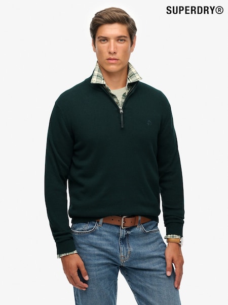 Superdry Essentials Cotton Half Zip Jumper (G10479) | R$ 495