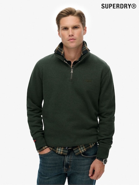 Superdry Green Essential Logo Half Zip Sweat Top (G10481) | €72