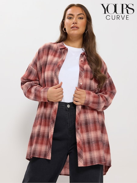 Yours Curve Oversized Check Shirt (G10518) | 41 €