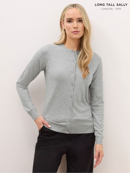 Long Tall Sally Grey Premium Cardigan (G10654) | €61