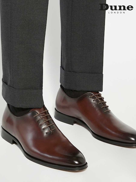 Dune London Brown Sylvester Wholecut Leather Sole Shoes (G10722) | €216