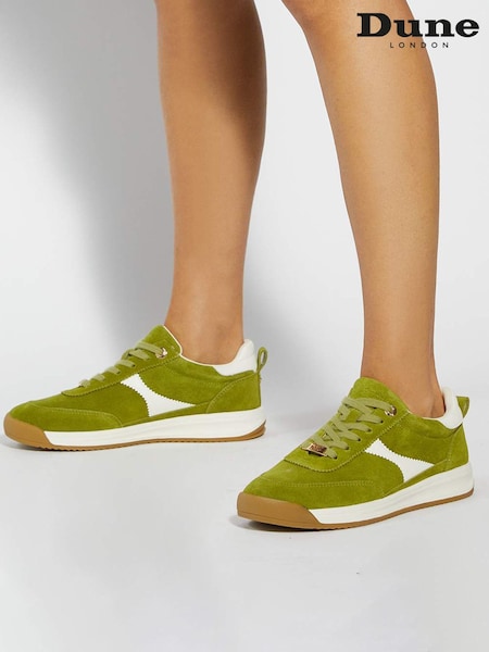 Dune London Green Elsea Slim Sole Runner Trainers (G10736) | €113