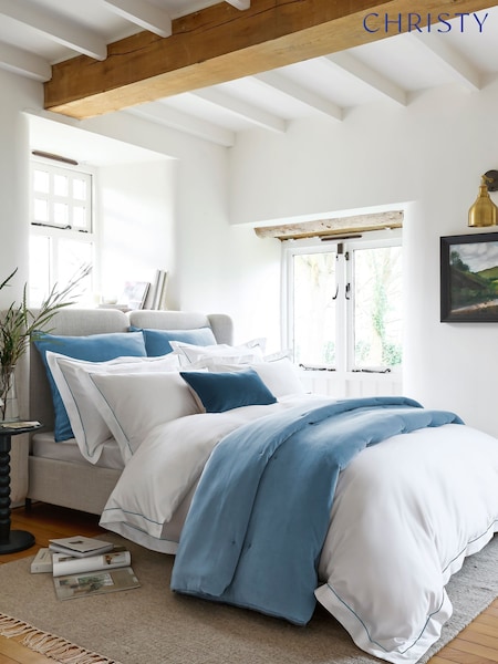 Christy Blue Premium Sateen Luxury Duvet Set (G10752) | €122 - €150