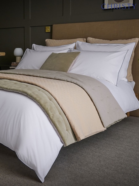 Christy Navy Classic Cotton Percale Duvet Set (G10793) | €88 - €129