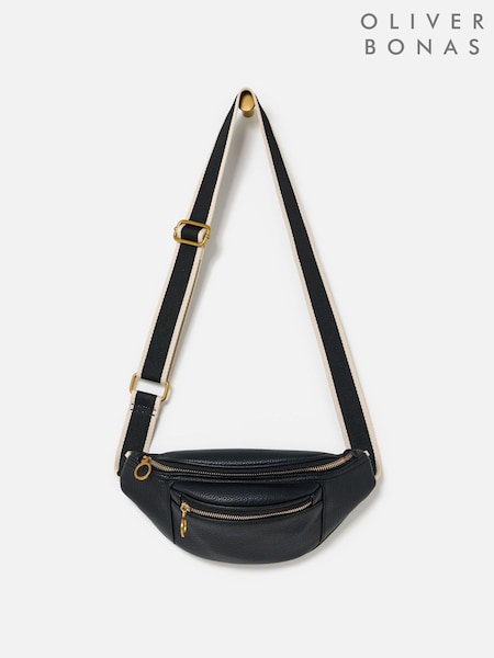 Oliver Bonas Black Double Zip Belt Bag (G10938) | €65