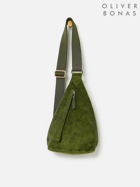 Oliver Bonas Green Corduroy Belt Bag (G10946) | R$ 415