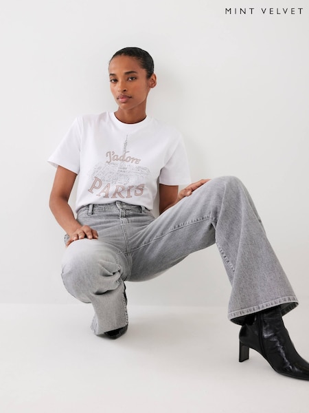 Mint Velvet Cotton Graphic T-Shirt (G10979) | € 59
