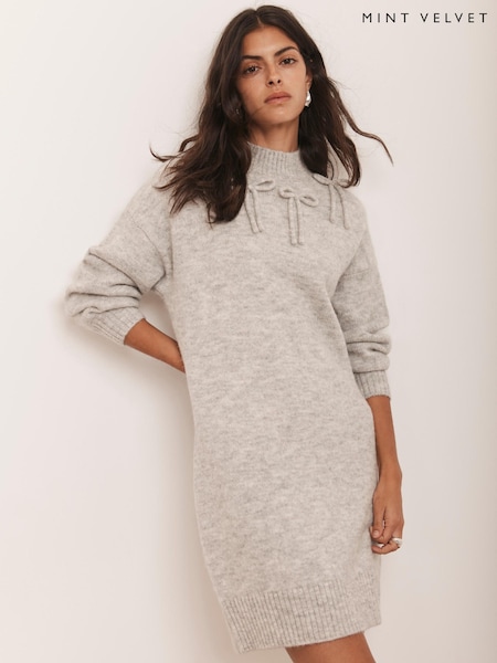 Mint Velvet Knit Bow Jumper Dress (G10984) | € 184