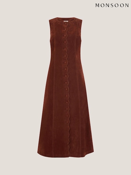 Monsoon Rubi Sleeveless Scallop Midi Dress (G11084) | R$ 890