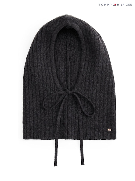 Tommy Hilfiger Black Flag Cable Knit Balaclava Scarf (G11477) | €99