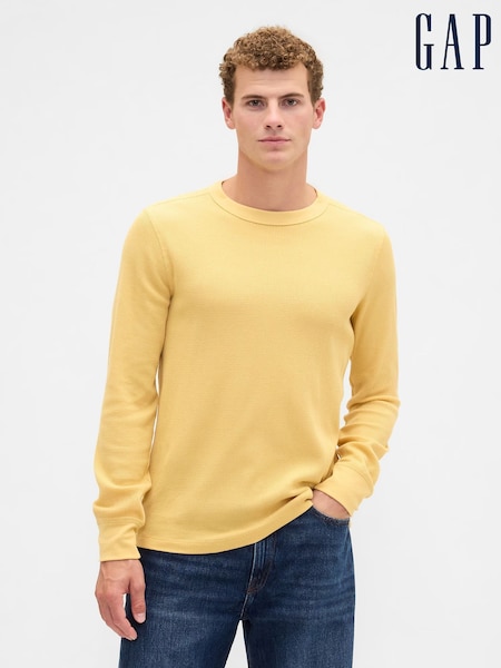 Gap Yellow Waffle Knit Crew Neck T-Shirt (G11568) | €18.50