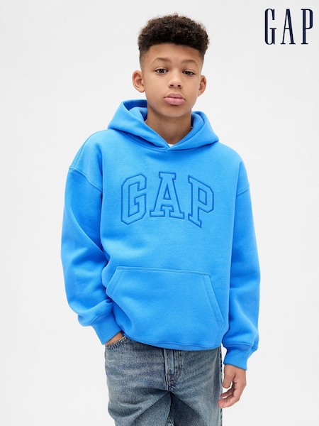 Albastru - Gap VintageSoft Relaxed Logo Hoodie (4-13yrs) (G11666) | 186 LEI
