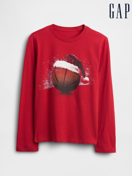 Gap Red Graphic T-Shirt (4-13yrs) (4-13yrs) (G11715) | €13