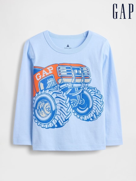 Gap Blue Graphic T-Shirt (6mths-5yrs) (G11730) | kr157