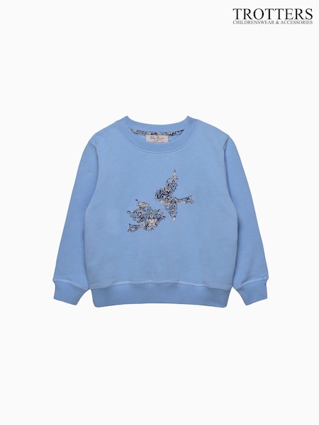 Trotters London Blue Strawberry Thief Birds Sweatshirt (G12017) | 247 QAR - 267 QAR