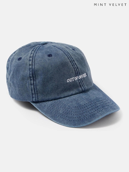 Mint Velvet Denim Slogan Cap (G12317) | € 42