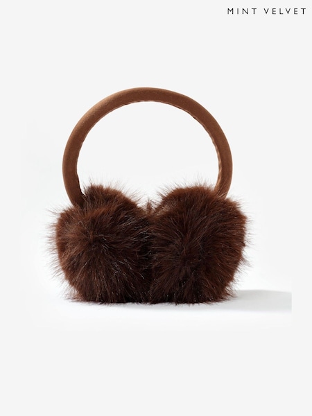 Mint Velvet Brown Faux Fur Ear Muff (G12320) | €36