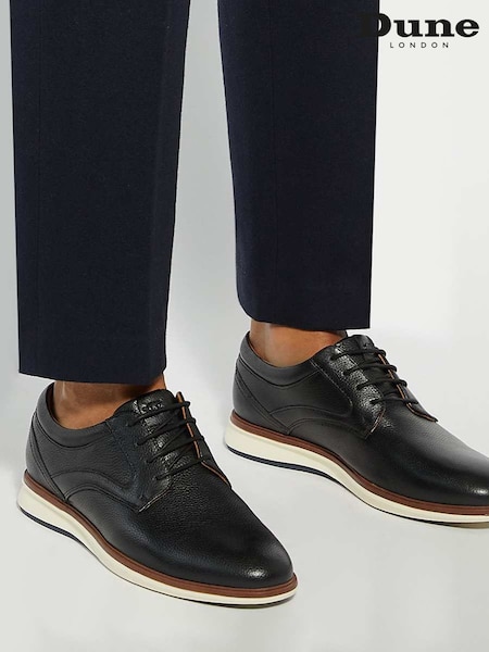 Dune London Black Brydon Hybrid Sole Gibson Shoes (G12621) | €138