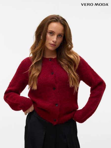 rdeča - VERO MODA Knitted Button Down Cardigan (G12625) | € 49
