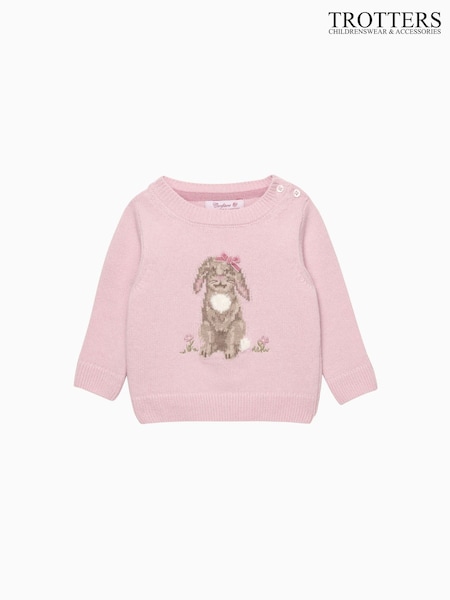 Trotters London Pink Betty Bunny Jumper (G13123) | 272 QAR