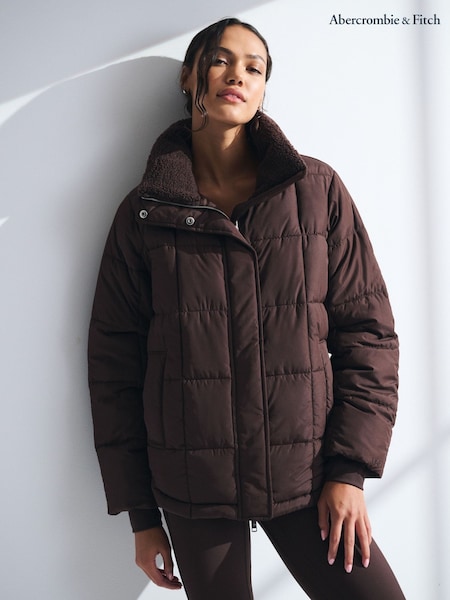 YPB Abercrombie & Fitch Brown Puffer Jacket (G13234) | R$ 1.285