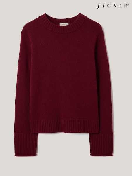 Jigsaw Red Wool Cashmere Blend Jumper (G13273) | €126