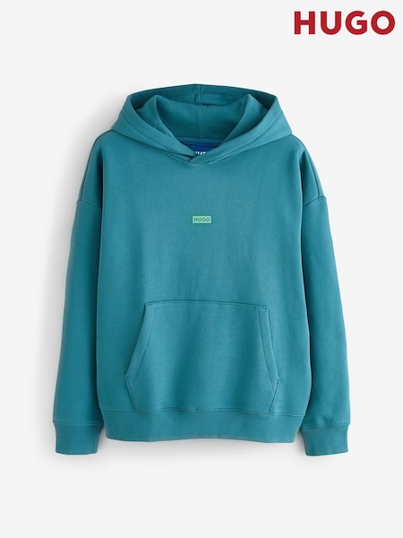 HUGO Blue Back Print Logo Hoodie (G13299) | AED693