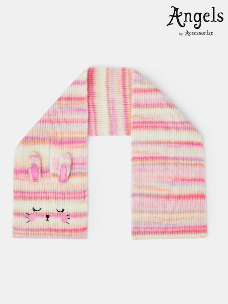 Angels By Accessorize Purple Girls Bunny Stripe Scarf (G13393) | AED82