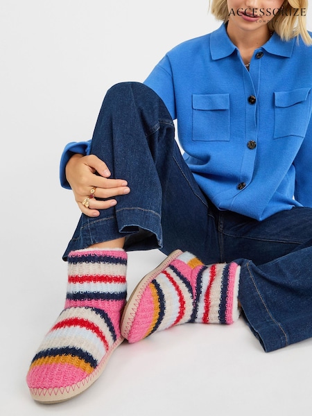 Accessorize Knitted Stripe Slipper Boots (G13414) | 42 €