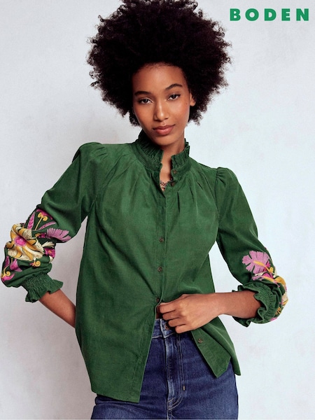 Boden Green Lorna Cord Top (G13899) | R$ 1.175