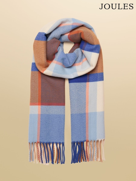 Blue Cream Check - Joules Langtree Scarf