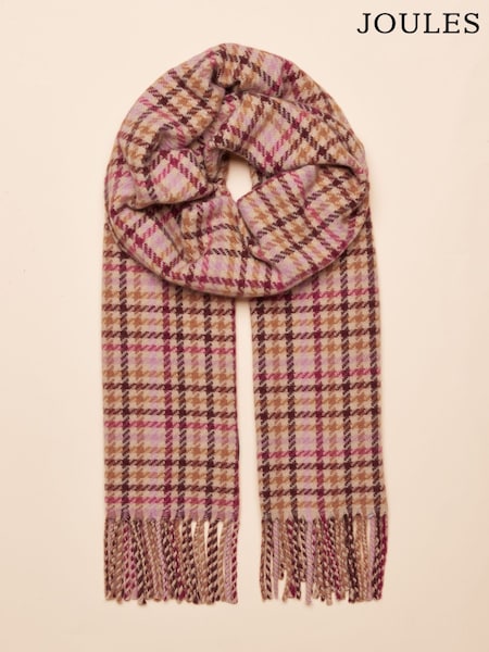 Berry Houndstooth - Joules Langtree Scarf