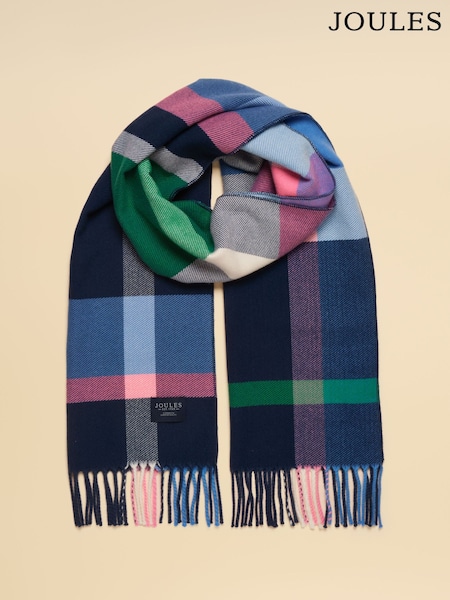 Navy & Pink Check - Joules Langtree Scarf