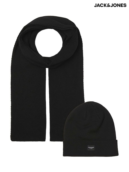 Jack & Jones Black Beanie And Scarf Set (G14319) | €35