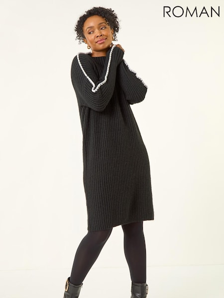 Roman Petite Ribbed Knitted Dress (G14652) | R$ 510