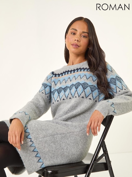 Roman Petite Nordic Pattern Knit Jumper Dress (G14675) | 66 €