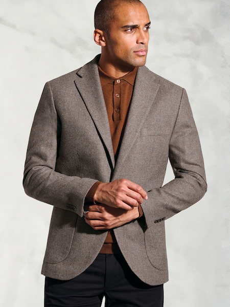 Brook Taverner Brown Italian Wool Blend Jacket (G14728) | €253