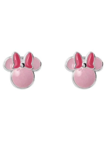 Peers Hardy Sterling Silver 925 Minnie Mouse Pink Enamel Stud Earrings (G14797) | €40