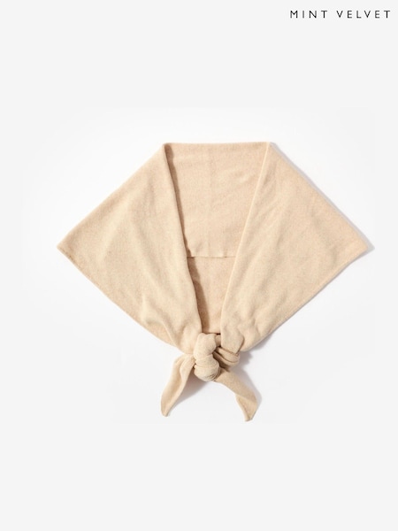 Mint Velvet Natural Triangle Knit Scarf (G15033) | €64