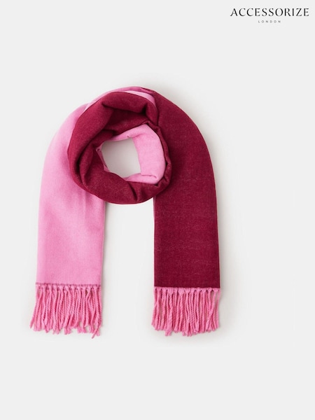 Accessorize Pink Two Tone Blanket Scarf (G15929) | AED182