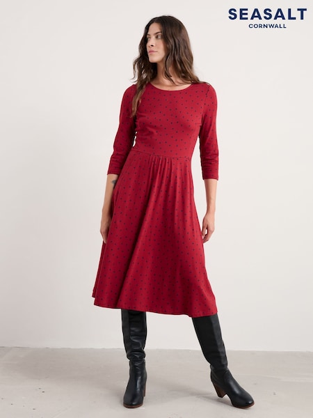 Seasalt Cornwall Red April Dress (G16027) | €99